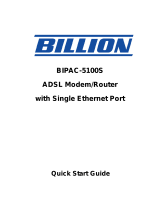 Billion Electric Company BIPAC-5100S User manual