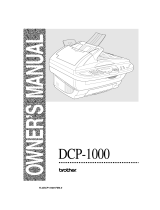 Brother DCP1000 User manual