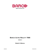 Barco Ultra Reality 7000 User manual