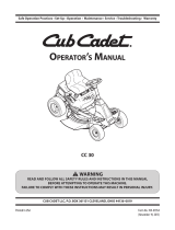Cub Cadet CC30 User guide