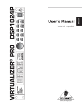 Behringer Virtualizer Pro DSP1024P User manual