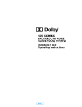 Dolby Laboratories 430 User manual