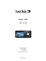 SanDisk Sansa c250 2GB User manual