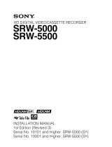 Sony SRW-5500 Installation guide