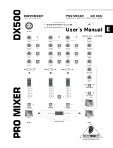 Behringer Promixer DX 500 User manual