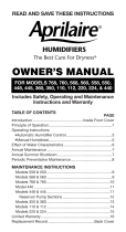 Aprilaire 768 User manual