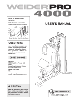 Weider Pro 4000 User manual