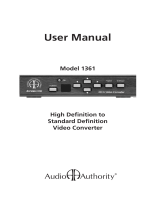 Audio Authority 1361 User manual