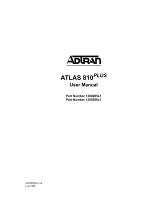 ADTRAN ATLAS 810 Plus User manual