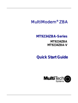 Multi-Tech MT9234ZBA Series Quick start guide