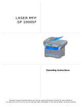 Ricoh 1000SF - Aficio SP B/W Laser User manual
