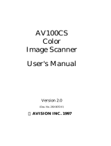 Avision AV100CS User manual