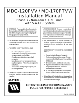 American Dryer Corp. MD-170PTVW User manual