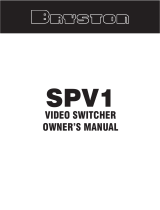 Bryston SPV1 Video Switcher Owner's manual