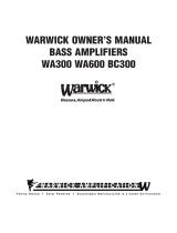 Warwick BC300 Owner's manual