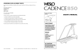 Weslo CADENCE 850 User manual