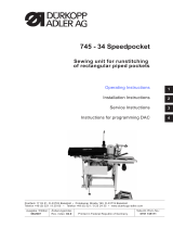 Duerkopp Adler 745-34 Speedpocket Operating instructions