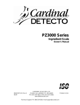 Cardinal Detecto PZ3000 Series Owner's manual