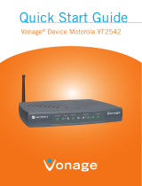 Motorola Vonage VT2542 User manual