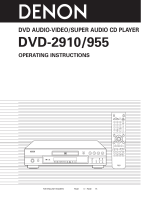 Denon DVD-955 User manual