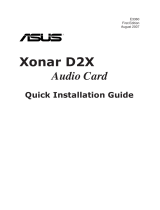Asus Audio Card Xonar D2X User manual
