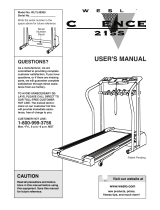 Weslo Cadence 215s Treadmill User manual