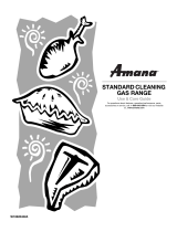 Amana STANDARD CLEANING GAS RANGE Owner's manual
