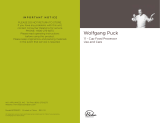 Wolfgang Puck CCFP0010 Cafe collection User manual