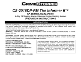 CrimeStopper CS-2016DPII-FM Informer II User manual