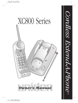 Uniden XC800 User manual