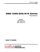 Western Telematic NBB-1600-D20, NBB-1600E-D20, NBB-1600CE-D16 User manual