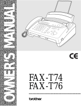 Brother FAX-T74 User manual
