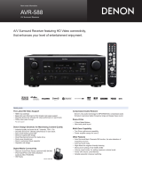 Denon AVR 588 - AV Receiver Quick start guide