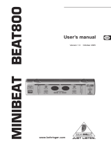 Behringer BEAT800 User manual