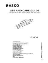 Asko D3232 Owner's manual