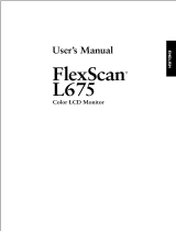 Eizo FlexScan L675 User manual