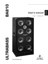 Behringer Ultrabass BA810 User manual