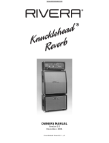 Rivera Knucklehead Reverb KR 100 T Owner's manual