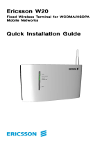 Ericsson W20 Installation guide