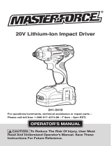 Master-force 241-0418 User manual