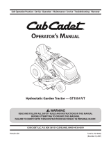 Cub Cadet GT1554 User manual