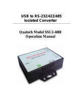 Quatech USB to RS-232/422/485 Isolated Converter SSU2-400I User manual