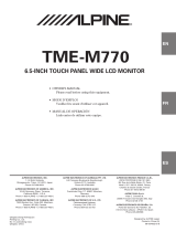 Alpine TME-M770 User manual