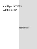MultiSync MT1035 Owner's manual