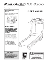 Reebok Fitness Rx8200 Treadmill User manual