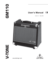 Behringer V-Tone GM110 User manual