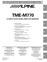 Alpine TME-M770 User manual