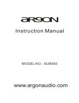 Argon SUB850 Owner's manual