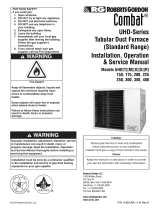 Roberts Gorden Duct Furnace Standard User manual