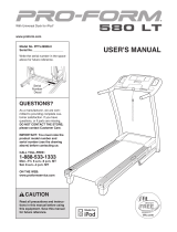 Pro-Form 580 LT User manual
